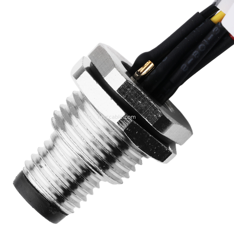 Водонепроницаемый кабель IP67 от провода к проводу – M8, штекер к разъему с шагом 1,25 мм – UL1061