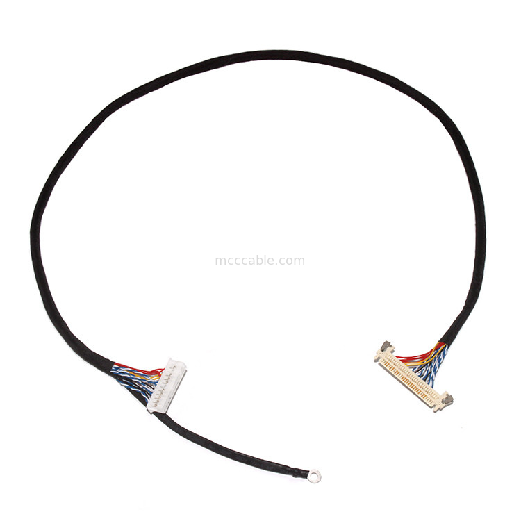 Настройка длины 2,0 мм сверху кабельная сборка Lvds 30 пин  DF11-24DS-2C до FI-X3OHL OEM / ODM