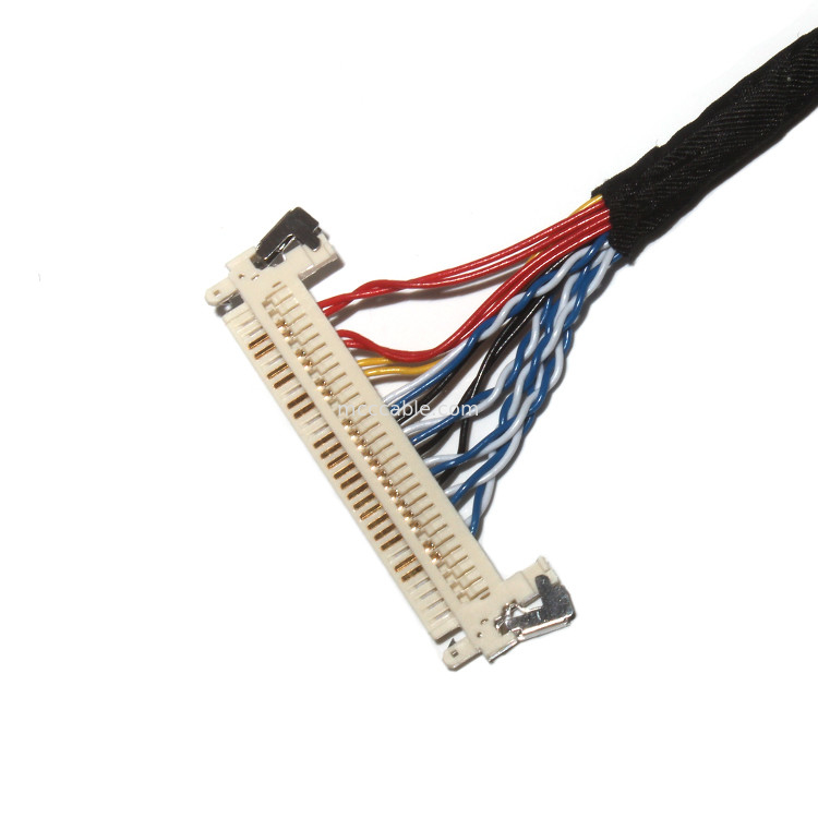Настройка длины 2,0 мм сверху кабельная сборка Lvds 30 пин  DF11-24DS-2C до FI-X3OHL OEM / ODM