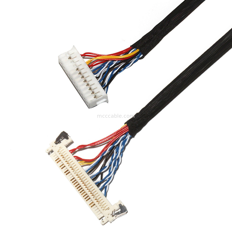 Настройка длины 2,0 мм сверху кабельная сборка Lvds 30 пин  DF11-24DS-2C до FI-X3OHL OEM / ODM