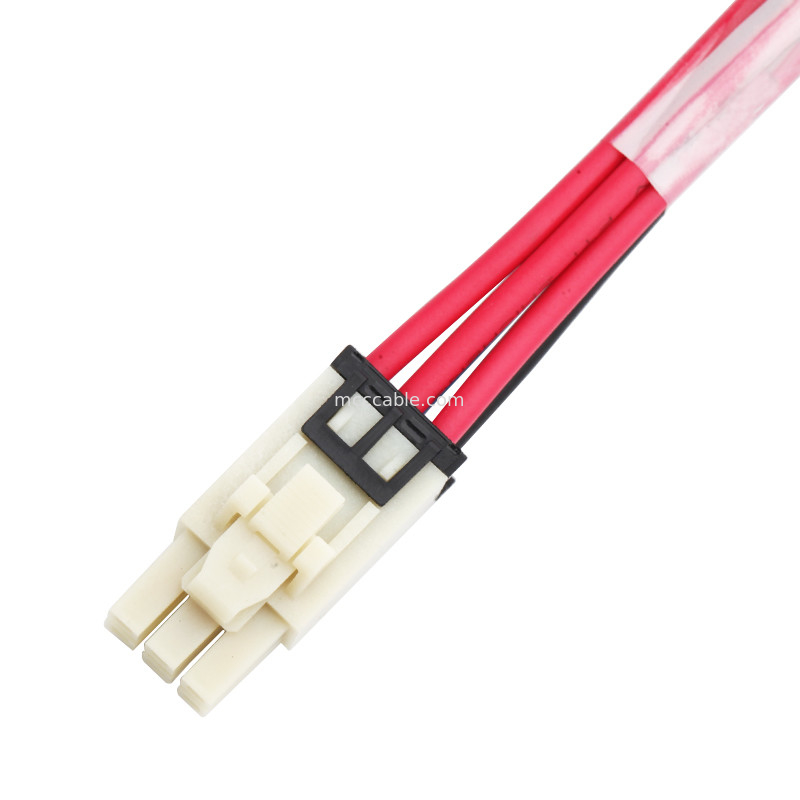 6 собрание проводки Molex провода длины Pin 100mm 1722582106 до 4 Pin TE 208130-1