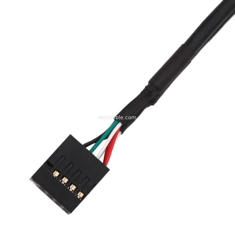 Чернота Pin сборки кабеля 2×5 проводки провода длины HSG 100mm к PHD-2×5P